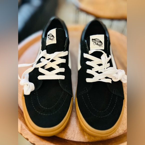 VANS Sk8-low Premium Leather Shoes (black/gum) size 13 men’s New 👈🏻 - Picture 9 of 13